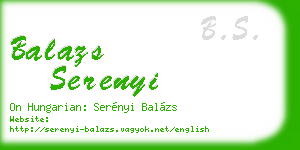 balazs serenyi business card