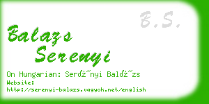 balazs serenyi business card